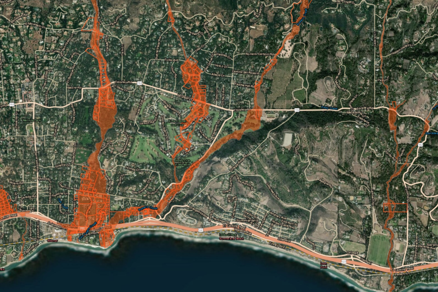 Interactive Debris Flow Map