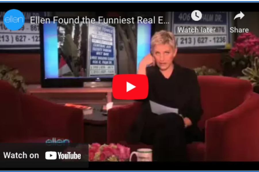 Ellen Degeneres Finds Some Funny Real Estate Ads!