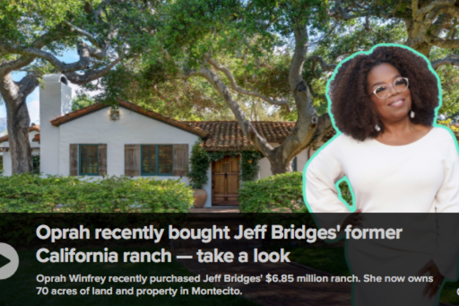 Oprah Winfrey Purchases Jeff Bridges Property